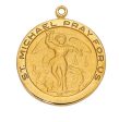 St Michael Gold Over Sterling Large Round Necklace 24 Inch Chain Cheap