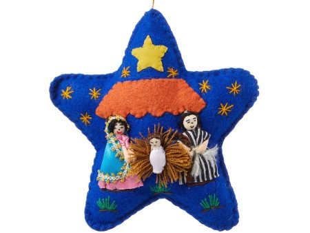 Arpillera Nativity Ornament Online now