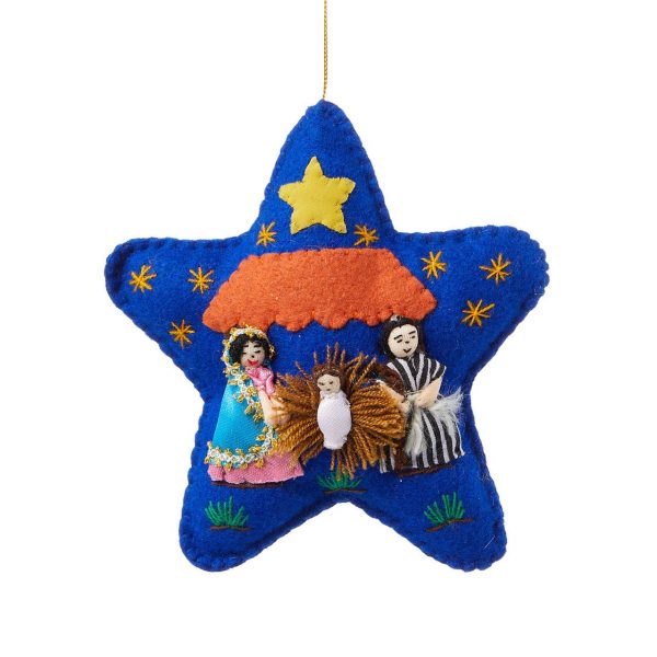 Arpillera Nativity Ornament Online now