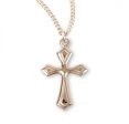 16kt Gold Over SS Cross 18 Inch Chain Hot on Sale