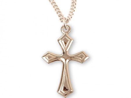 16kt Gold Over SS Cross 18 Inch Chain Hot on Sale