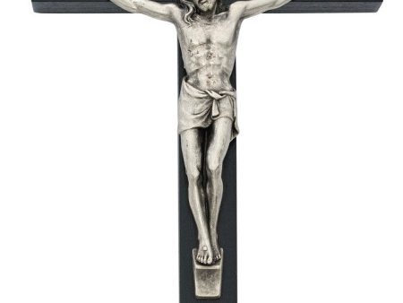 10  Black Painted Wood Crucifix For Cheap