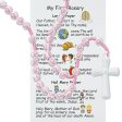 Kids Pink Cross Rosary For Cheap