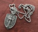 Crucifix Shield Men s Necklace 24 Inch Chain Sale