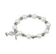 First Communion Pearl And Crystal Bracelet Online now