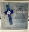 First Communion Cross: Handmade Glass - 3 Color Options Cheap