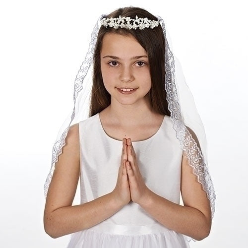 Pearl Tiara First Communion Veil Sale