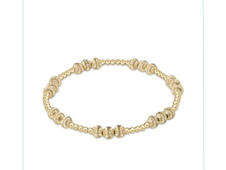 E Newton Dignity Joy Pattern 5mm Bead Bracelet - Gold For Cheap