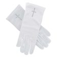 Pearl Cross First Communion Satin Gloves Online Hot Sale