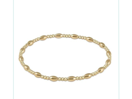 E Newton Harmony Sincerity Pattern 2mm Bead Bracelet - Gold For Discount