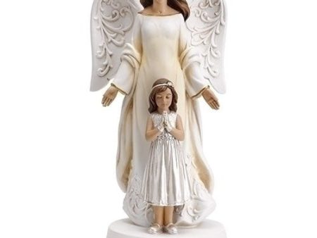 7.75 First Communion Angel With Girl Figurine Cheap