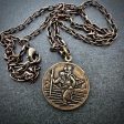 Brass St Christopher Necklace 20 Inch Online