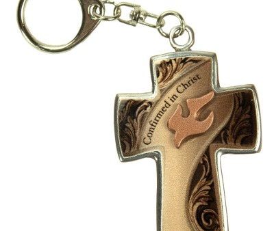 Confirmation Cross Copper Artmetal Key Chain Online now