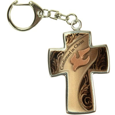 Confirmation Cross Copper Artmetal Key Chain Online now