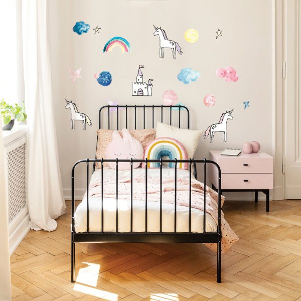 Rainbows & Unicorns Removable Wall Decals For Cheap