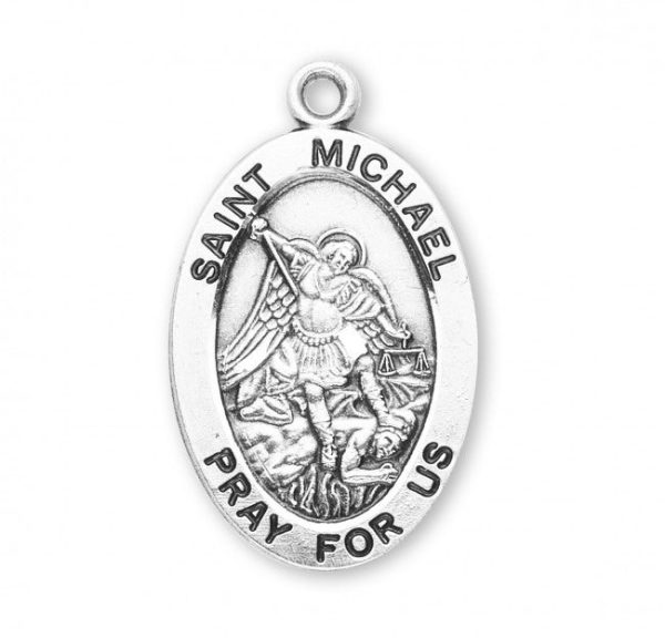 SS Medium St Michael the Archangel 20 Inch Chain Online now