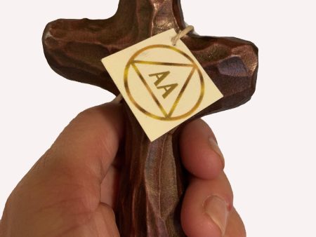 Burnished Bronze Journey Holding Cross Cheap