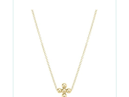 E Newton 16  Classic Beaded Signature Cross Necklace Online Hot Sale