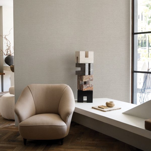 Faux Grasscloth Parquet Textured Peel and Stick Wallpaper by Jeremiah Brent Cheap