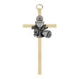 Brass Cross With Chalice Emblem 4.25  Fashion