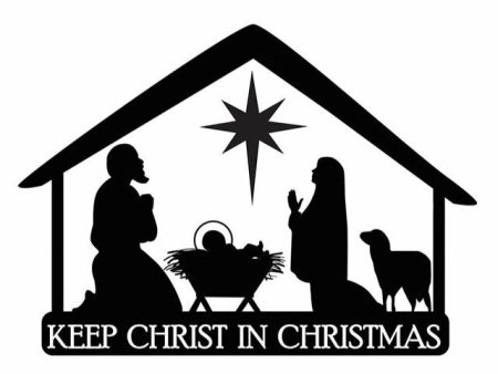 Keep Christ Nativity Scene Auto Magnet For Sale