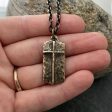 The Lord s Prayer Necklace Bronze Pendant with Cross 24 Inch Chain Cheap