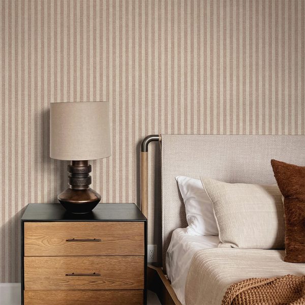 Charles Street Stripe Textured Peel and Stick Wallpaper by Jeremiah Brent For Cheap