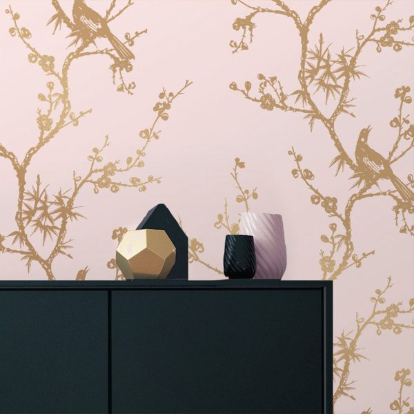 Bird Watching Peel and Stick Wallpaper By Cynthia Rowley For Sale