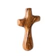 Deluxe Olive Wood Holding Cross Online now