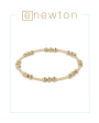 E Newton Dignity Joy Pattern 4mm Bead Bracelet - Gold For Sale