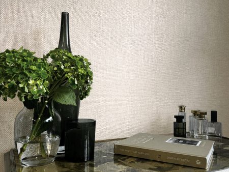 Faux Grasscloth Primitivo Textured Peel and Stick Wallpaper by Jeremiah Brent For Sale