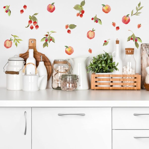 Peach & Berry Medley Removable Wall Decals Supply