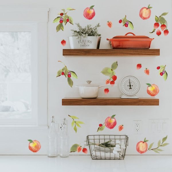 Peach & Berry Medley Removable Wall Decals Supply