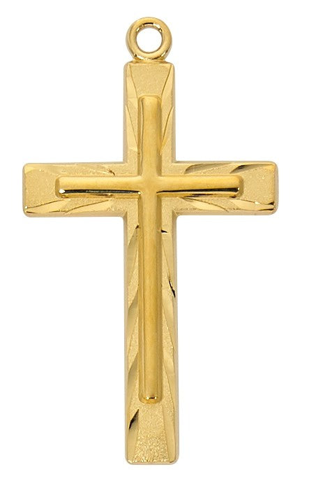 Gold Cross With Cross 24 Inch Chain Supply