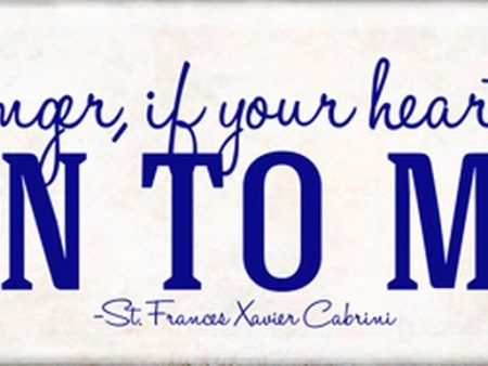 Turn To Mary St Francis Xavier Cabrini Quote Plaque Hot on Sale