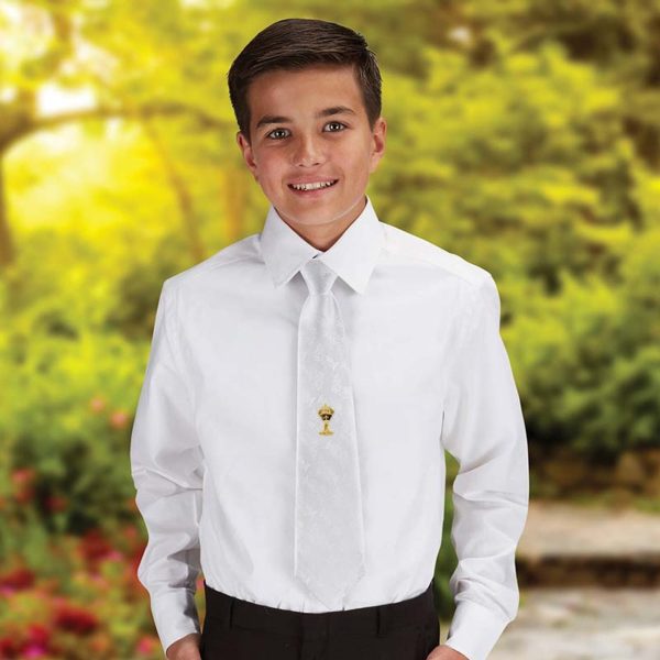 First Communion Adjustable Chalice Brocade Tie Online Sale