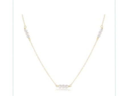 E Newton 15  Choker Joy Simplicity Chain - 3mm Pearl Sale