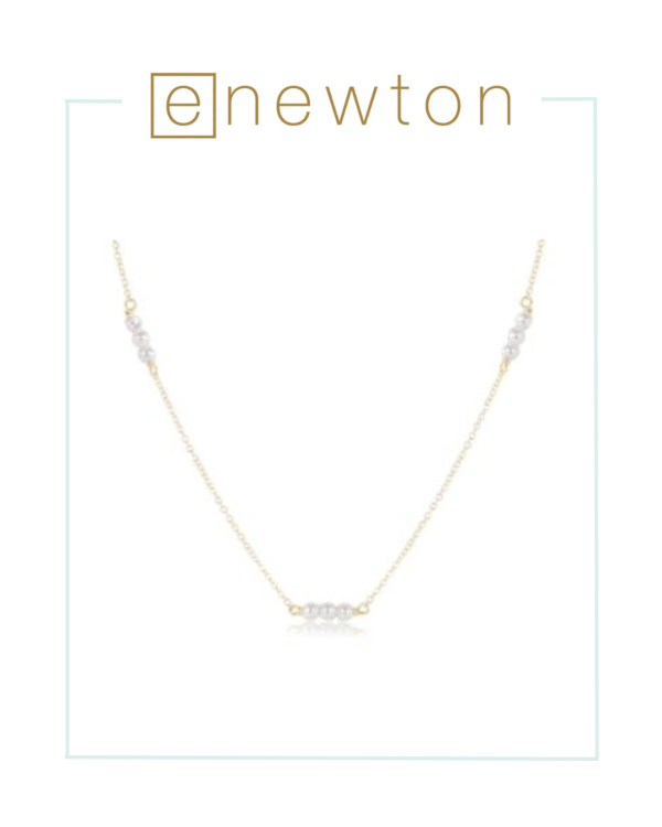 E Newton 15  Choker Joy Simplicity Chain - 3mm Pearl Sale