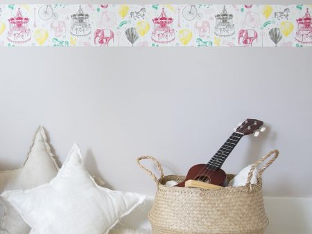 Carnival Toile Peel and Stick Wallpaper Border Online now