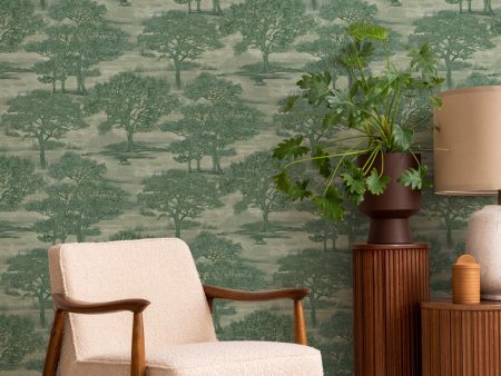 Forest Toile Peel and Stick Wallpaper For Cheap