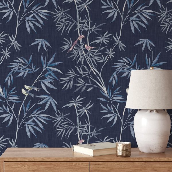 Bamboo Chinoiserie Peel and Stick Wallpaper Hot on Sale