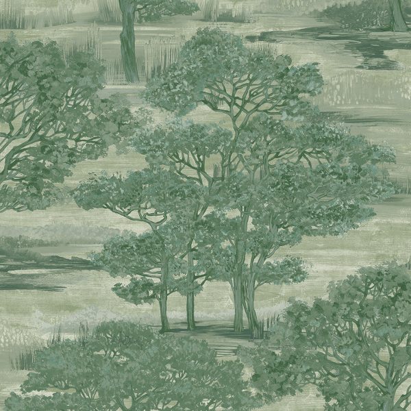 Forest Toile Peel and Stick Wallpaper For Cheap