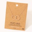 Metallic Dual Circle Pendant Necklace: S Online now