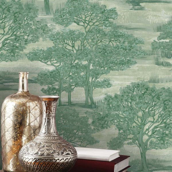 Forest Toile Peel and Stick Wallpaper For Cheap