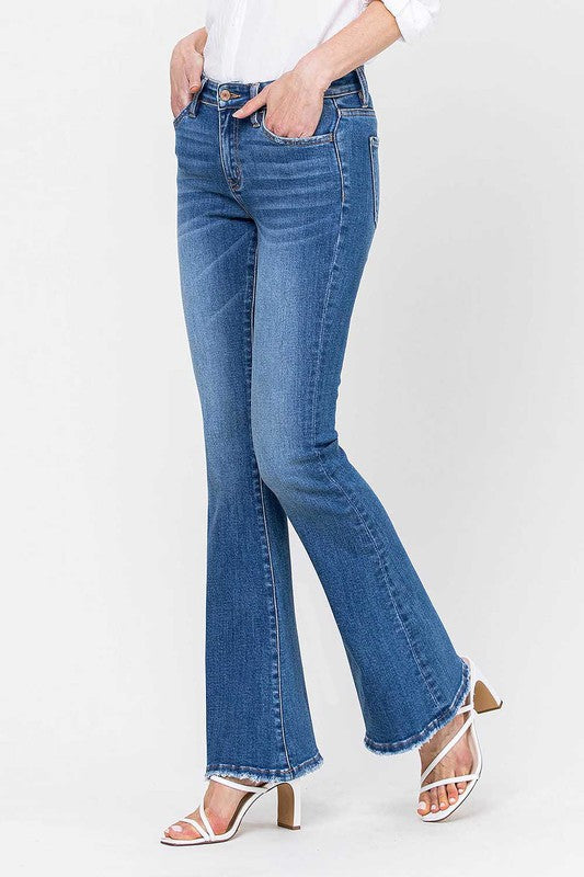 Vervet Mid Rise Flare Jeans For Cheap