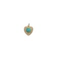 Charm Bar - Blue Stone Heart Hot on Sale