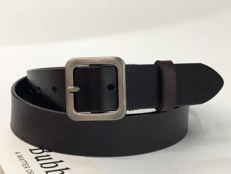 SQUARE BUCKLE BELT COFFEE Online now