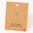 Hammered Crescent Pendant Necklace: G Supply