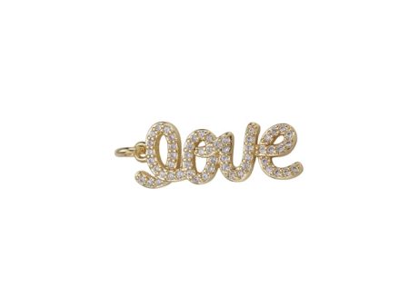 Charm Bar - Cursive Stone Love Charm Discount