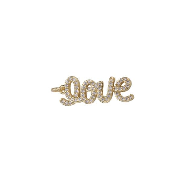 Charm Bar - Cursive Stone Love Charm Discount